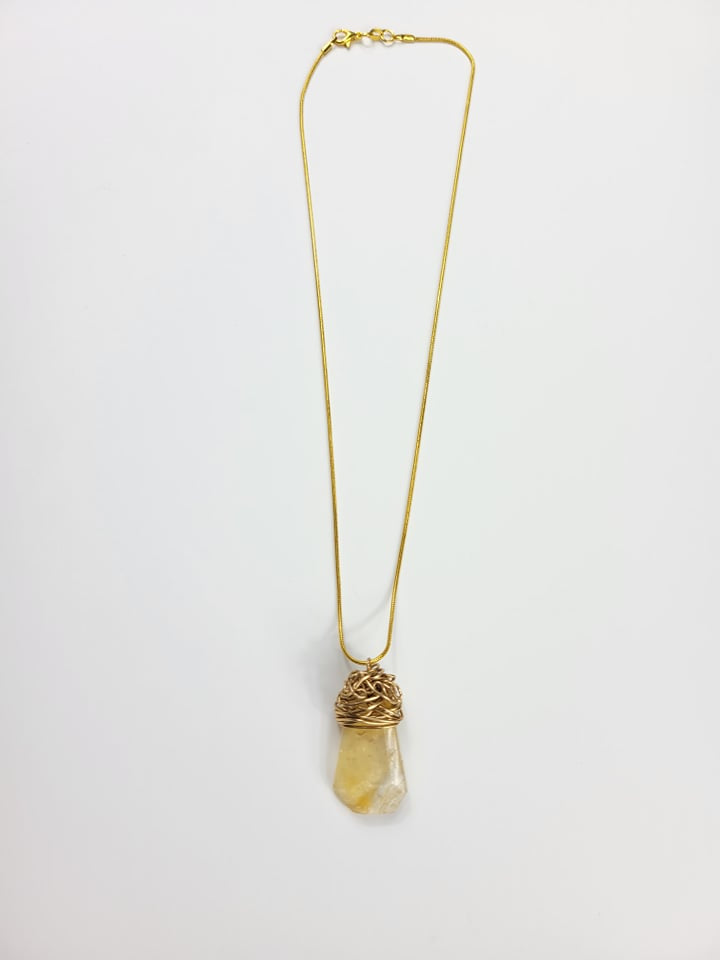 Citrine Crystal Necklace Set