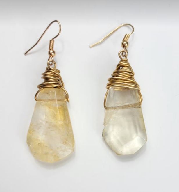 Citrine Crystal Necklace Set