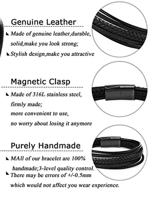 Sodalite leather bracelet with mini black crystals~One of a kind jewelry