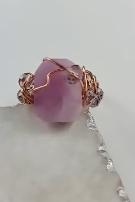 Kunzite Galaxy Ring