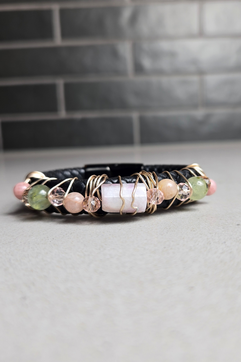 Sacred Self-Love Bracelet Kunzite, Opal & Prehnite