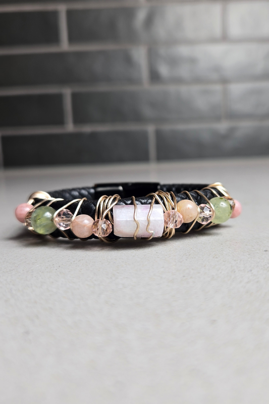 Sacred Self-Love Bracelet Kunzite, Opal & Prehnite