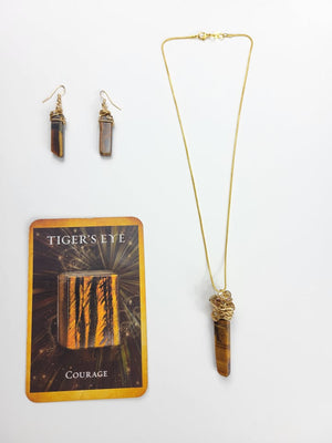 Tiger Eye Necklace Set
