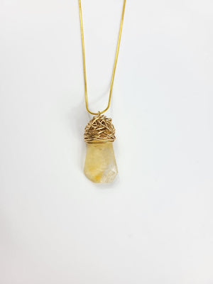 Citrine Crystal Necklace Set