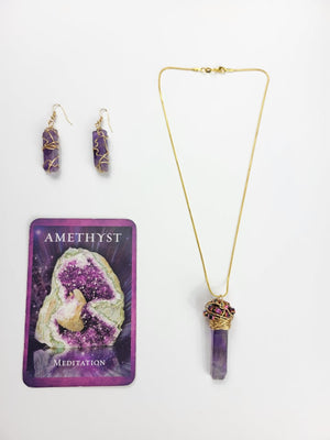 Amethyst Necklace Set